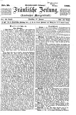 Fränkische Zeitung (Ansbacher Morgenblatt) Samstag 27. Januar 1866