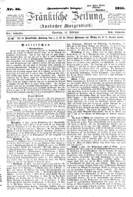 Fränkische Zeitung (Ansbacher Morgenblatt) Sonntag 11. Februar 1866