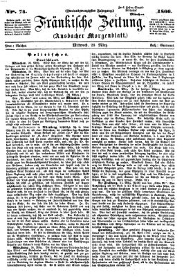 Fränkische Zeitung (Ansbacher Morgenblatt) Mittwoch 28. März 1866