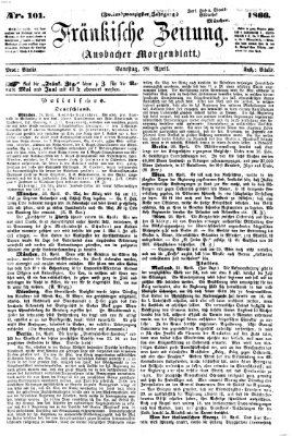 Fränkische Zeitung (Ansbacher Morgenblatt) Samstag 28. April 1866