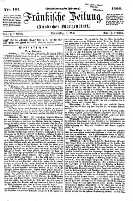 Fränkische Zeitung (Ansbacher Morgenblatt) Donnerstag 3. Mai 1866