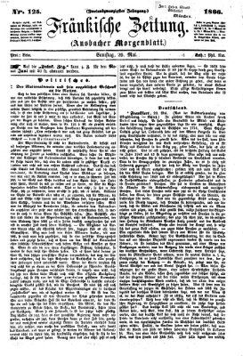 Fränkische Zeitung (Ansbacher Morgenblatt) Samstag 26. Mai 1866