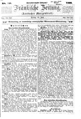 Fränkische Zeitung (Ansbacher Morgenblatt) Freitag 29. Juni 1866