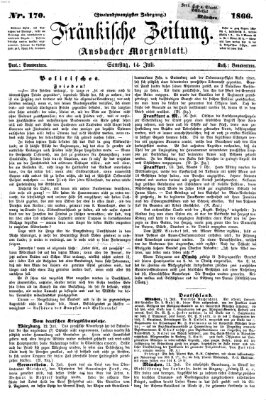 Fränkische Zeitung (Ansbacher Morgenblatt) Samstag 14. Juli 1866