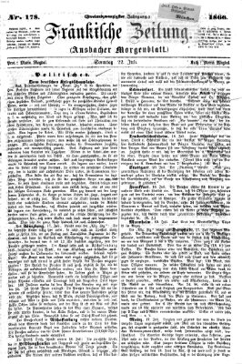 Fränkische Zeitung (Ansbacher Morgenblatt) Sonntag 22. Juli 1866