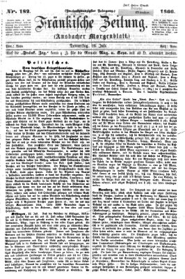 Fränkische Zeitung (Ansbacher Morgenblatt) Donnerstag 26. Juli 1866