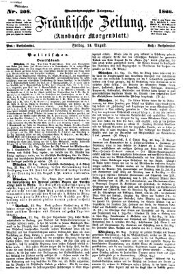 Fränkische Zeitung (Ansbacher Morgenblatt) Freitag 24. August 1866