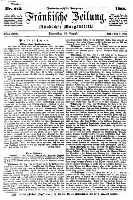 Fränkische Zeitung (Ansbacher Morgenblatt) Donnerstag 30. August 1866