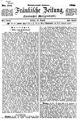 Fränkische Zeitung (Ansbacher Morgenblatt) Freitag 31. August 1866