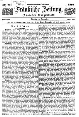 Fränkische Zeitung (Ansbacher Morgenblatt) Samstag 8. September 1866