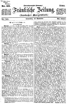 Fränkische Zeitung (Ansbacher Morgenblatt) Donnerstag 20. September 1866