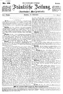 Fränkische Zeitung (Ansbacher Morgenblatt) Dienstag 25. September 1866