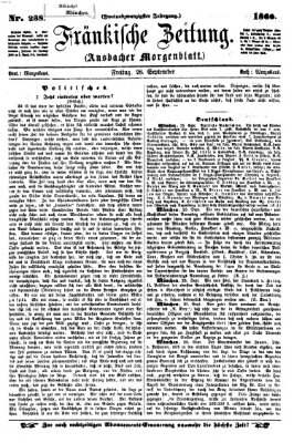 Fränkische Zeitung (Ansbacher Morgenblatt) Freitag 28. September 1866