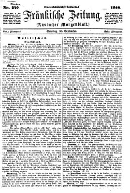 Fränkische Zeitung (Ansbacher Morgenblatt) Sonntag 30. September 1866