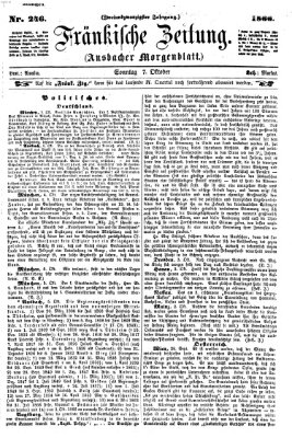 Fränkische Zeitung (Ansbacher Morgenblatt) Sonntag 7. Oktober 1866