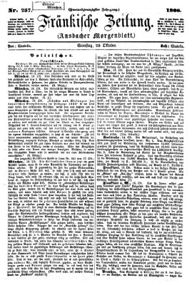 Fränkische Zeitung (Ansbacher Morgenblatt) Samstag 20. Oktober 1866