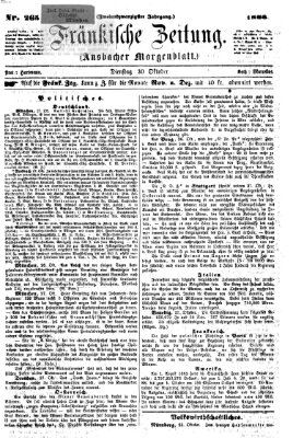 Fränkische Zeitung (Ansbacher Morgenblatt) Dienstag 30. Oktober 1866