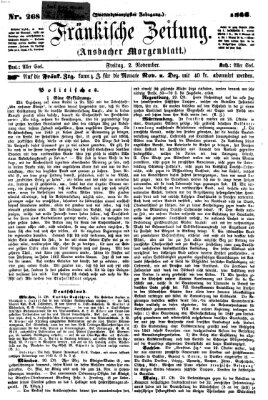 Fränkische Zeitung (Ansbacher Morgenblatt) Freitag 2. November 1866