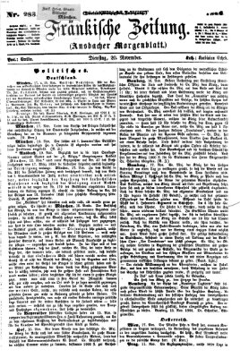 Fränkische Zeitung (Ansbacher Morgenblatt) Dienstag 20. November 1866