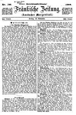 Fränkische Zeitung (Ansbacher Morgenblatt) Freitag 23. November 1866