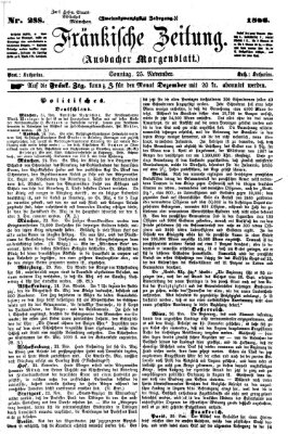 Fränkische Zeitung (Ansbacher Morgenblatt) Sonntag 25. November 1866