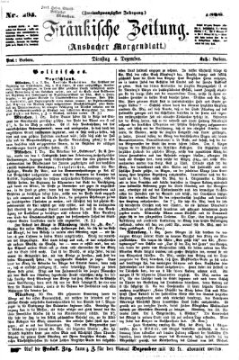 Fränkische Zeitung (Ansbacher Morgenblatt) Dienstag 4. Dezember 1866