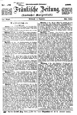 Fränkische Zeitung (Ansbacher Morgenblatt) Mittwoch 5. Dezember 1866