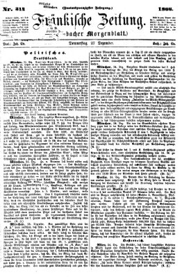 Fränkische Zeitung (Ansbacher Morgenblatt) Donnerstag 27. Dezember 1866