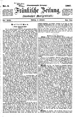 Fränkische Zeitung (Ansbacher Morgenblatt) Freitag 4. Januar 1867