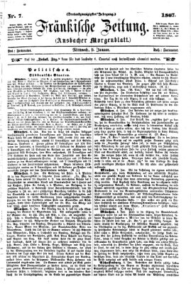 Fränkische Zeitung (Ansbacher Morgenblatt) Mittwoch 9. Januar 1867