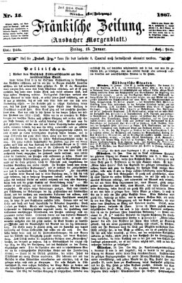 Fränkische Zeitung (Ansbacher Morgenblatt) Freitag 18. Januar 1867