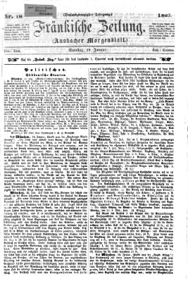 Fränkische Zeitung (Ansbacher Morgenblatt) Samstag 19. Januar 1867