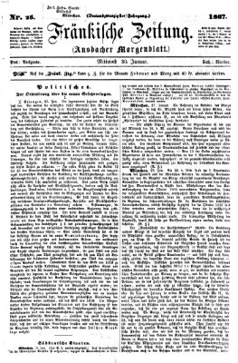 Fränkische Zeitung (Ansbacher Morgenblatt) Mittwoch 30. Januar 1867