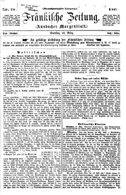 Fränkische Zeitung (Ansbacher Morgenblatt) Samstag 23. März 1867