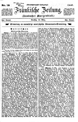 Fränkische Zeitung (Ansbacher Morgenblatt) Dienstag 26. März 1867