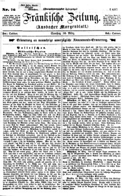 Fränkische Zeitung (Ansbacher Morgenblatt) Samstag 30. März 1867