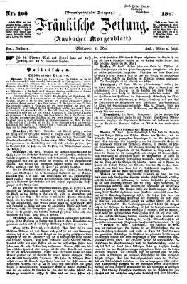 Fränkische Zeitung (Ansbacher Morgenblatt) Mittwoch 1. Mai 1867