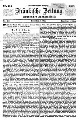 Fränkische Zeitung (Ansbacher Morgenblatt) Donnerstag 9. Mai 1867