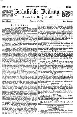 Fränkische Zeitung (Ansbacher Morgenblatt) Samstag 18. Mai 1867