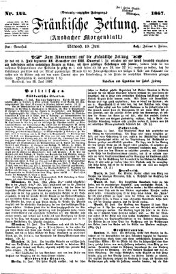 Fränkische Zeitung (Ansbacher Morgenblatt) Mittwoch 19. Juni 1867