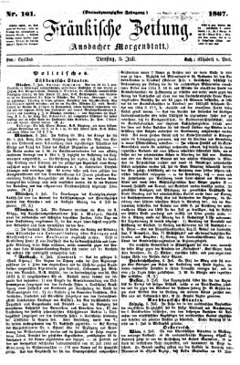 Fränkische Zeitung (Ansbacher Morgenblatt) Dienstag 9. Juli 1867