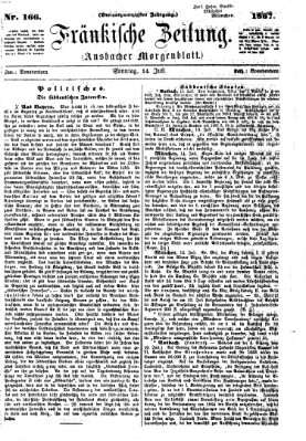 Fränkische Zeitung (Ansbacher Morgenblatt) Sonntag 14. Juli 1867