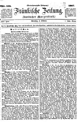 Fränkische Zeitung (Ansbacher Morgenblatt) Sonntag 6. Oktober 1867