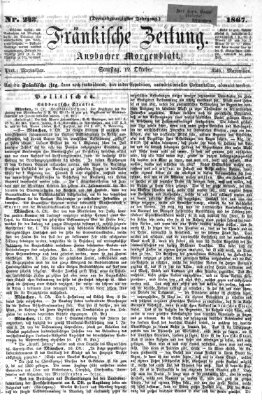 Fränkische Zeitung (Ansbacher Morgenblatt) Samstag 12. Oktober 1867