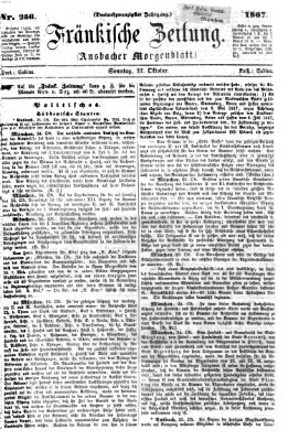 Fränkische Zeitung (Ansbacher Morgenblatt) Sonntag 27. Oktober 1867