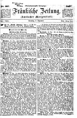 Fränkische Zeitung (Ansbacher Morgenblatt) Dienstag 3. Dezember 1867