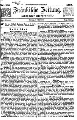 Fränkische Zeitung (Ansbacher Morgenblatt) Freitag 6. Dezember 1867