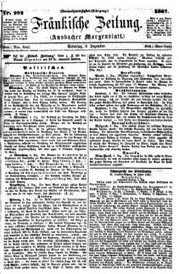 Fränkische Zeitung (Ansbacher Morgenblatt) Sonntag 8. Dezember 1867