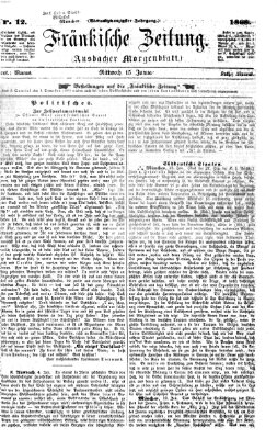 Fränkische Zeitung (Ansbacher Morgenblatt) Mittwoch 15. Januar 1868