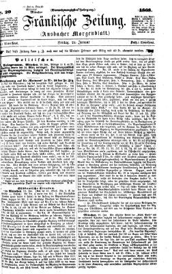 Fränkische Zeitung (Ansbacher Morgenblatt) Freitag 24. Januar 1868